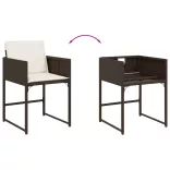 13 részes barna polyrattan kerti ülőgarnitúra párnákkal