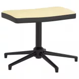 krémfehér bársony és PVC pihenőszék lábtartóval