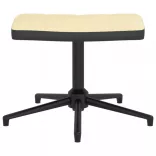 krémfehér bársony és PVC pihenőszék lábtartóval