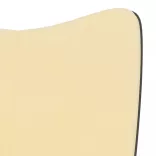 krémfehér bársony és PVC pihenőszék lábtartóval