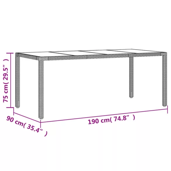 7 részes bézs polyrattan/akácfa kerti étkezőgarnitúra párnákkal