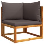 6 darabos kerti kanapégarnitúra párnákkal, akácfa és kötél