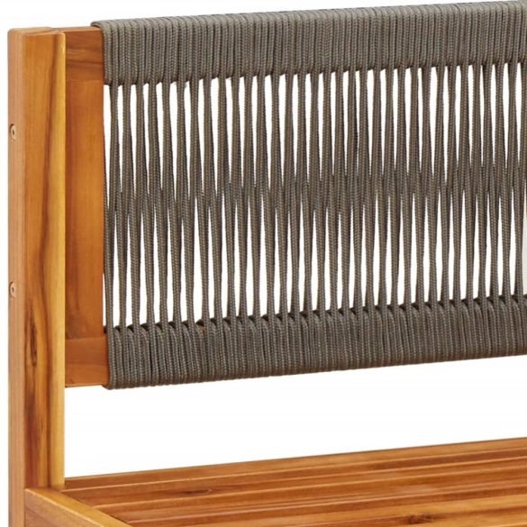 10 darabos kerti kanapégarnitúra párnákkal, akácfa és kötél