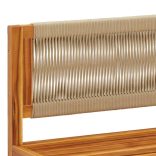 4 részes kerti kanapégarnitúra párnákkal, akácfa és kötél