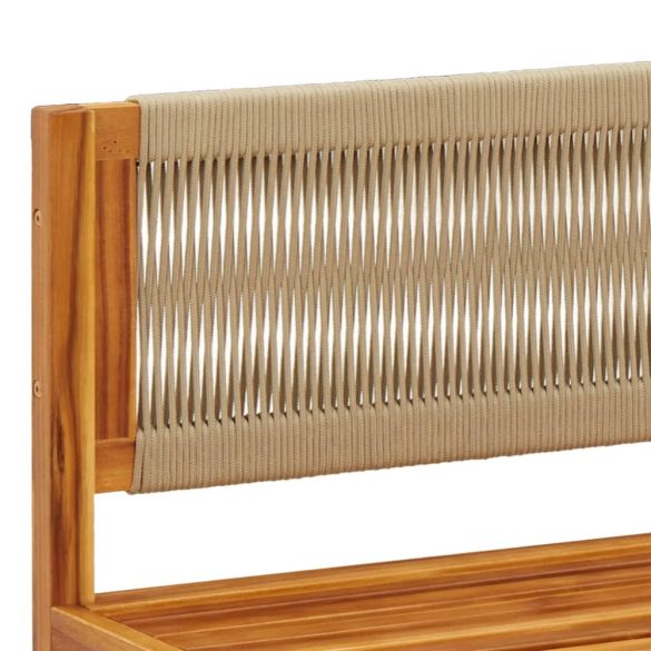 2 db akácfa és kötél kerti sarokkanapé párnákkal