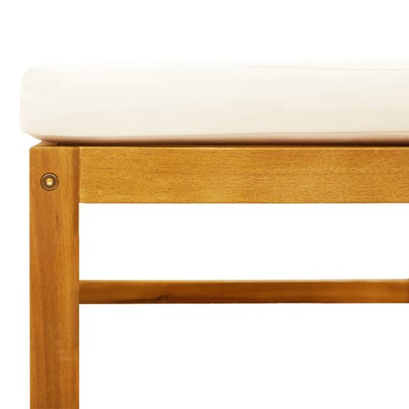 4 részes kerti kanapégarnitúra párnákkal, akácfa és kötél