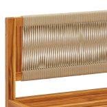 4 részes kerti kanapégarnitúra párnákkal, akácfa és kötél