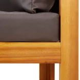 9 darabos akácfa és rattan kerti kanapégarnitúra párnákkal