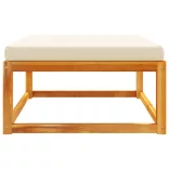 tömör akácfa kerti lábzsámoly párnával 65 x 65 x 29 cm