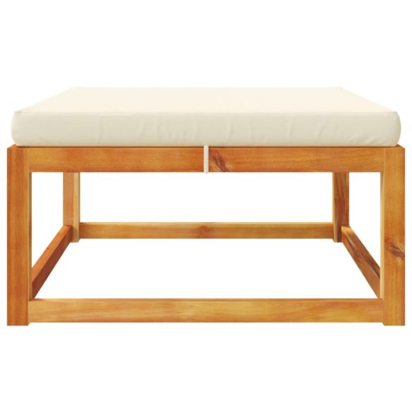 tömör akácfa kerti lábzsámoly párnával 65 x 65 x 29 cm