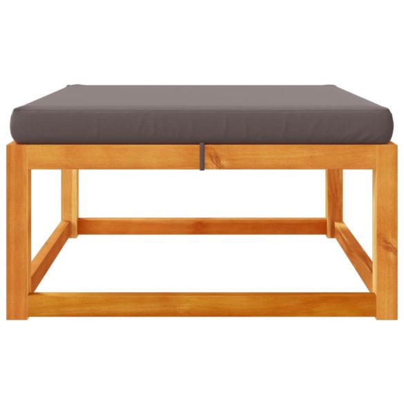 tömör akácfa kerti lábzsámoly párnával 65 x 65 x 29 cm