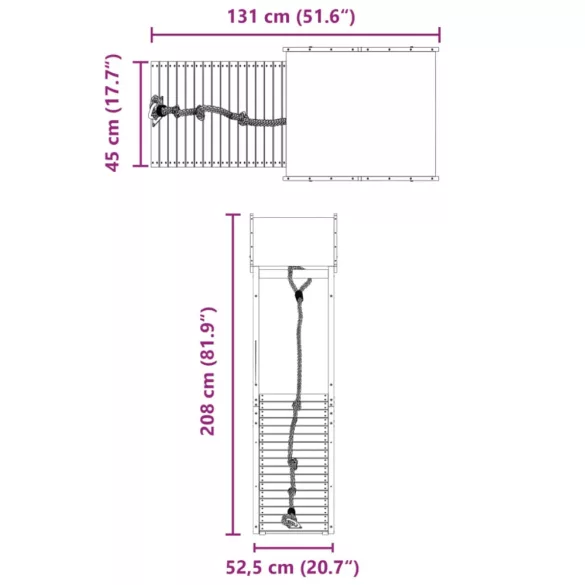 tömör duglászfenyő kültéri játszószett