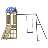impregnált fenyőfa kültéri játszószett