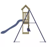 impregnált fenyőfa kültéri játszószett