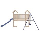 tömör fenyőfa kültéri játszószett