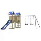 impregnált fenyőfa kültéri játszószett