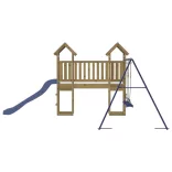 impregnált fenyőfa kültéri játszószett