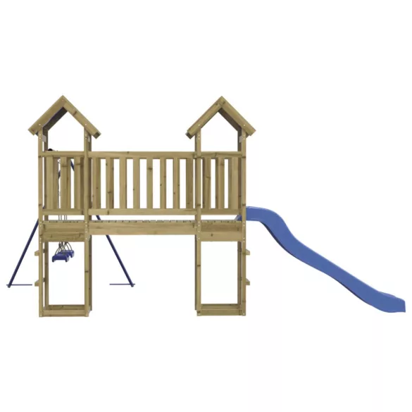 impregnált fenyőfa kültéri játszószett