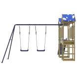 impregnált fenyőfa kültéri játszószett