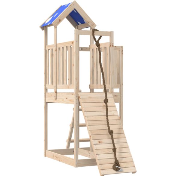 tömör fenyőfa kültéri játszószett