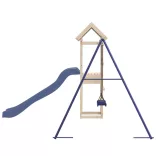 tömör fenyőfa kültéri játszószett