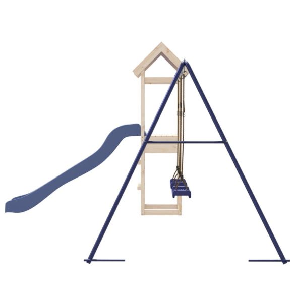 tömör fenyőfa kültéri játszószett