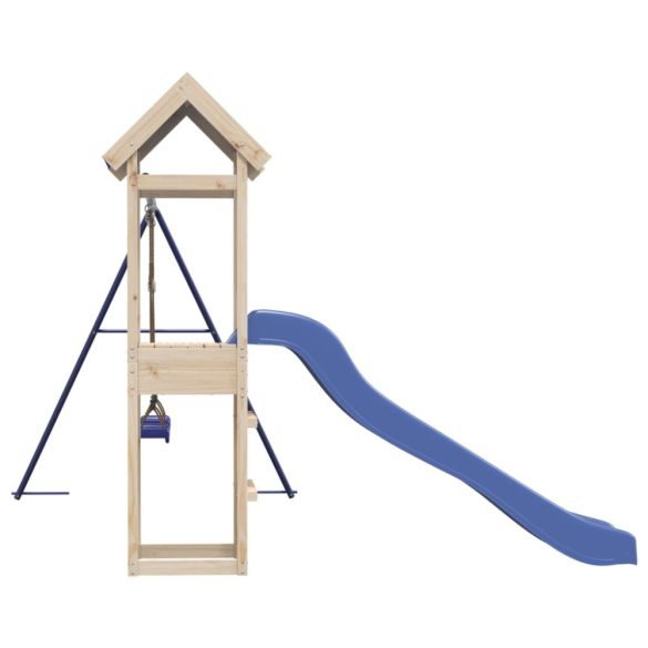 tömör fenyőfa kültéri játszószett