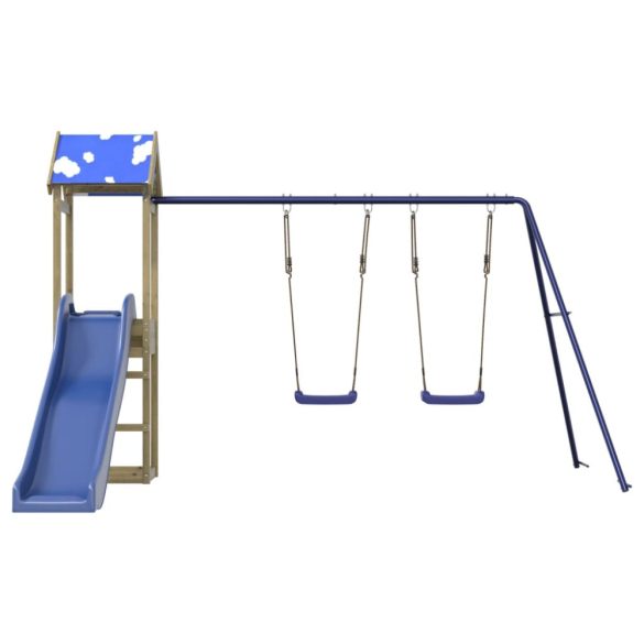 impregnált fenyőfa kültéri játszószett