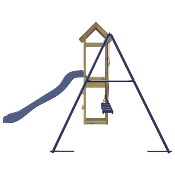 impregnált fenyőfa kültéri játszószett