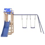 tömör fenyőfa kültéri játszószett