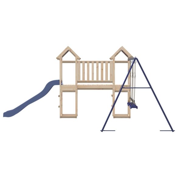 tömör fenyőfa kültéri játszószett