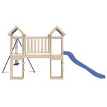 tömör fenyőfa kültéri játszószett