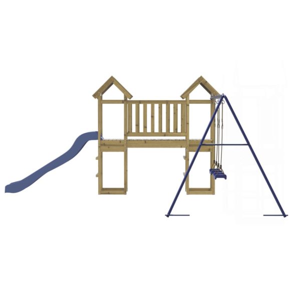 impregnált fenyőfa kültéri játszószett