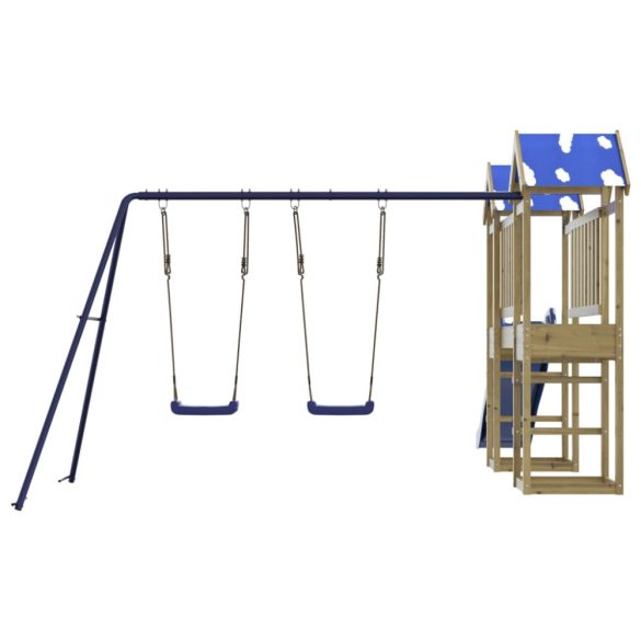 impregnált fenyőfa kültéri játszószett