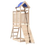 tömör fenyőfa kültéri játszószett