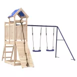 tömör fenyőfa kültéri játszószett