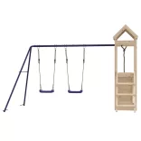 tömör fenyőfa kültéri játszószett