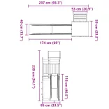 tömör fenyőfa kültéri játszószett