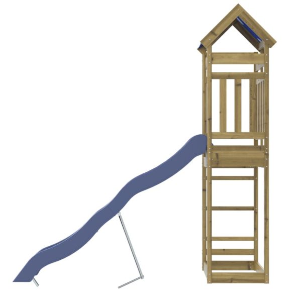 impregnált fenyőfa kültéri játszószett