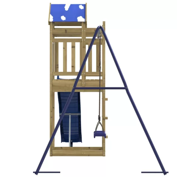 impregnált fenyőfa kültéri játszószett