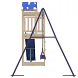 tömör fenyőfa kültéri játszószett