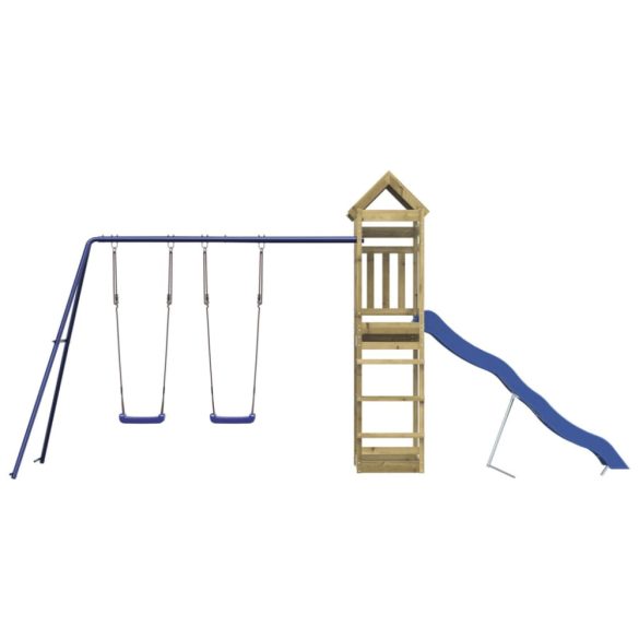 impregnált fenyőfa kültéri játszószett