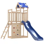 tömör fenyőfa kültéri játszószett