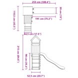 impregnált fenyőfa kültéri játszószett