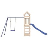 tömör fenyőfa kültéri játszószett