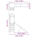 tömör duglászfenyő kültéri játszószett