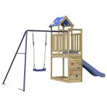 impregnált fenyőfa kültéri játszószett