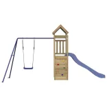 impregnált fenyőfa kültéri játszószett