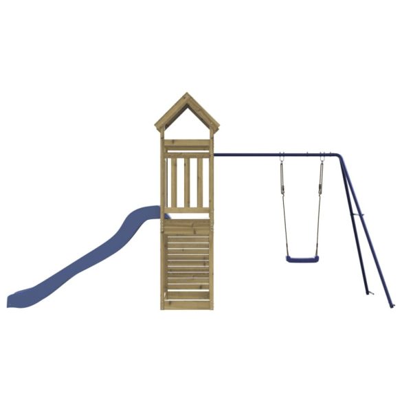 impregnált fenyőfa kültéri játszószett