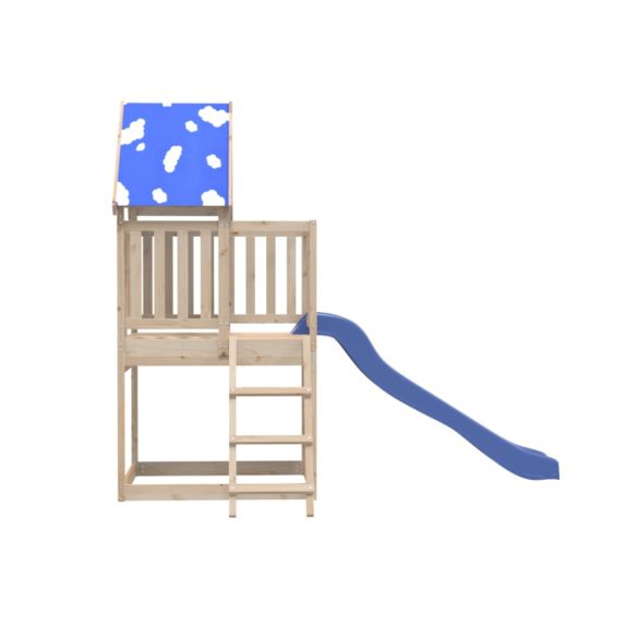 tömör fenyőfa kültéri játszószett